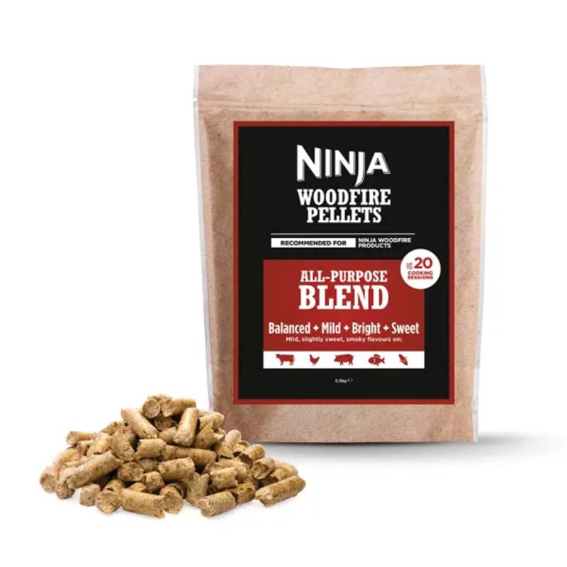 Ninja Woodfire Pellets All-Purpose Blend (0,9kg) | 900 g ? Bis zu 20 Kochvorg?nge|  Kirsche, Ahorn und Eiche Grillgeschmack | Fisch und Gem?se | 100 % Echtholz von Ninja