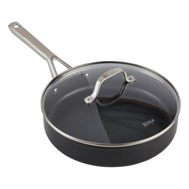Ninja ZEROSTICK Essentials Pfanne mit Deckel (26 cm) C10126DE | geschmiedetes Aluminium | Geeignet f?r alle Kochfeldtypen | ZEROSTICK-Beschichtung von Ninja