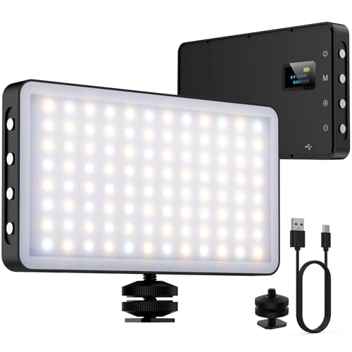 NinkBox LED Video Licht Videoleuchte Kamera 96 dimmbare LEDs 3000K-6500K, CRI 95+, tragbare Fotolicht für DSLR-Camcorder, Fotografie, eingebauter 4000mAh Akku und USB-Ladegerät NinkBox LED Video Licht Videoleuchte Kamera 96 dimmbare LEDs 3000K-6500K, CRI 95+, tragbare Fotolicht für DSLR-Camcorder, Fotografie, eingebauter 4000mAh Akku und USB-Ladegerät von NinkBox