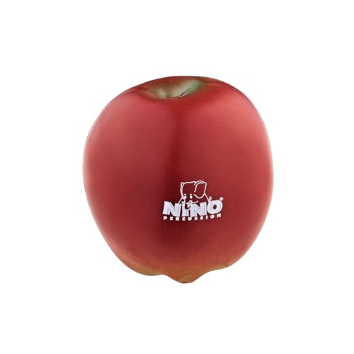 Nino Percussion Fruit Shaker Apfel – Musikinstrument für Kinder ab 3 Jahren – Kunststoff, Mehrfarbig (NINO596) von Nino Percussion