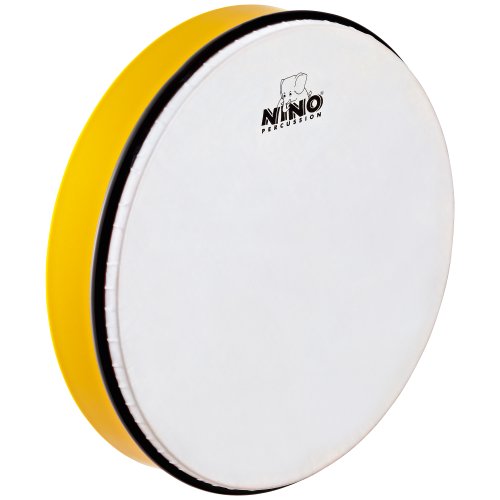 Nino Percussion Hand Drum Instrument - Sehr Große Handtrommel für Kinder ab 5 Jahren - Durchmesser 12 Zoll (ca. 30,5 cm) - Kunststoff, Gelb (NINO6Y) von Nino Percussion
