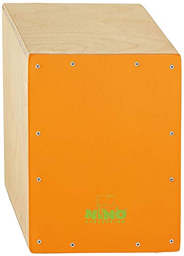 Nino Percussion NINO950OR Cajon 33 cm (13 zoll) mit orangefarbener Frontplatte von Nino Percussion