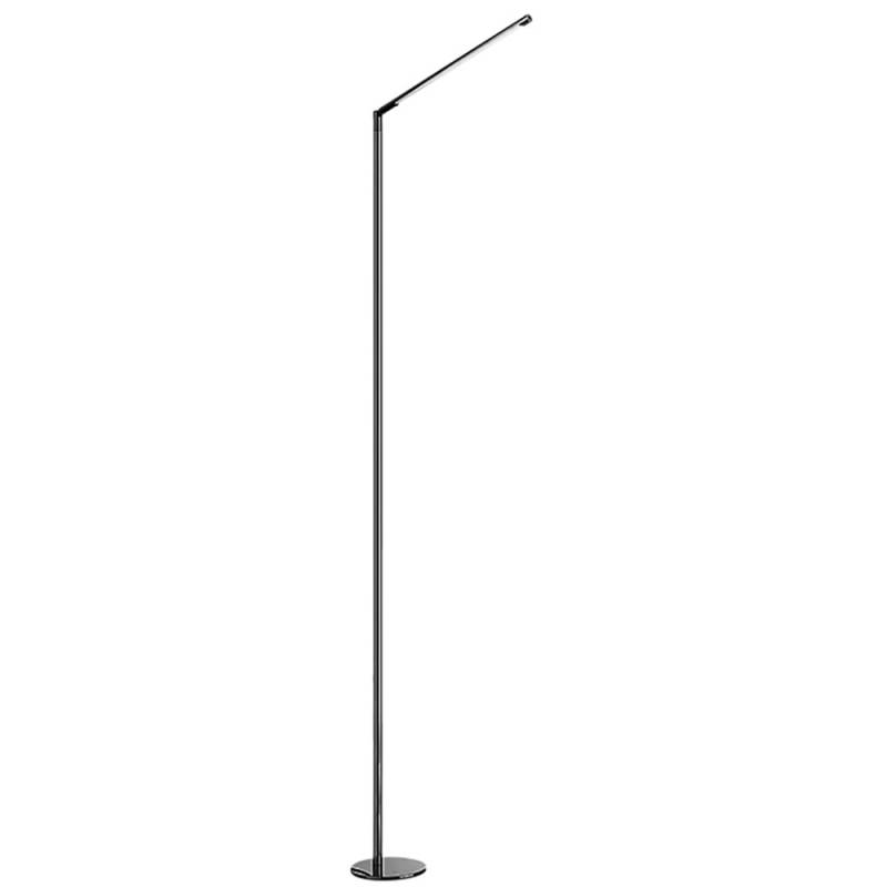 LED Stehleuchte, chrom-schwarz, dimmbar, schwenkbar, H 145 cm von Nino