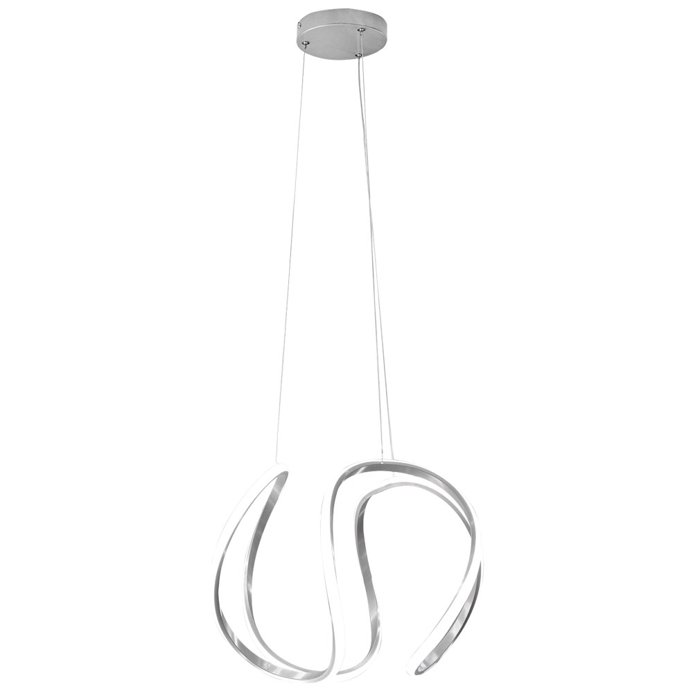 Pendelleuchte Deckenlampe, grau weiß, LED dimmbar, B 35 cm von Nino