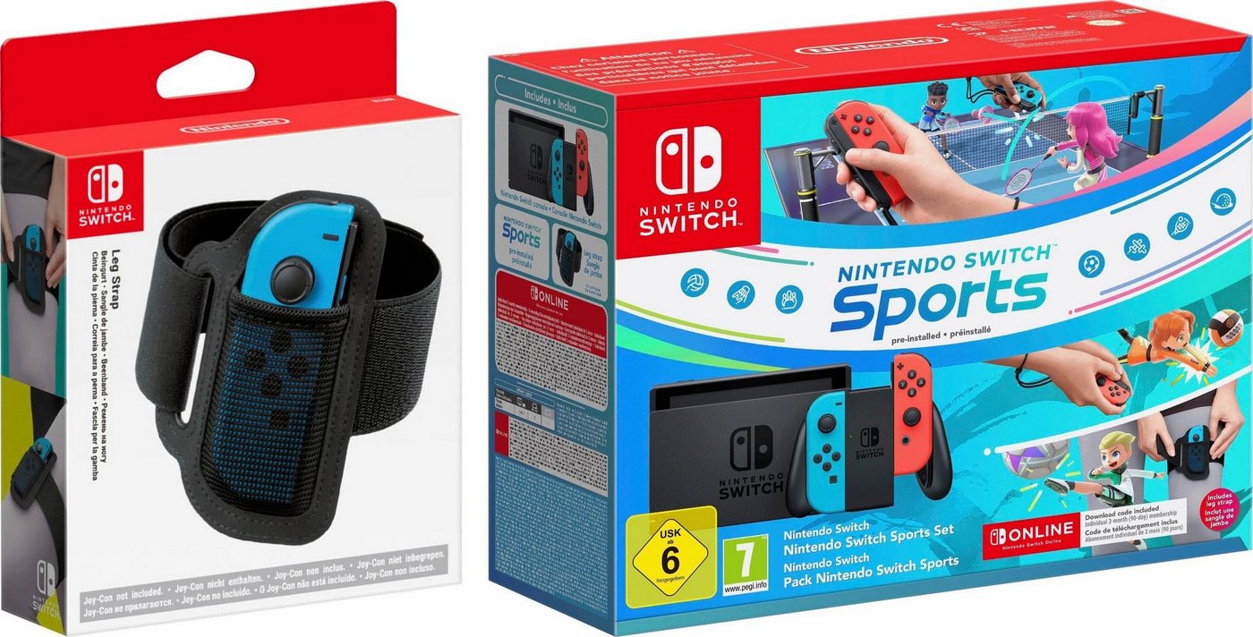 Nintendo Switch Konsole Switch Sports Set inkl. Spiel & Beingurt (Bundle) von Nintendo Switch