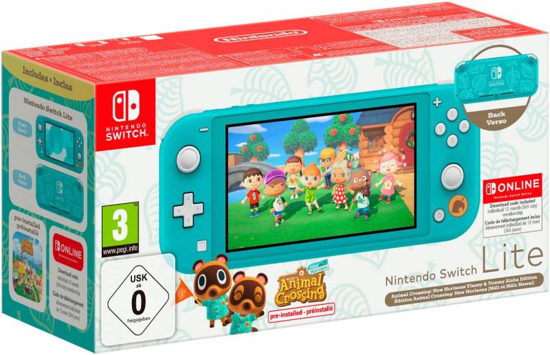 Nintendo Switch Lite Türkis inkl. Animal Crossing + 12 Monate NSO von Nintendo Switch