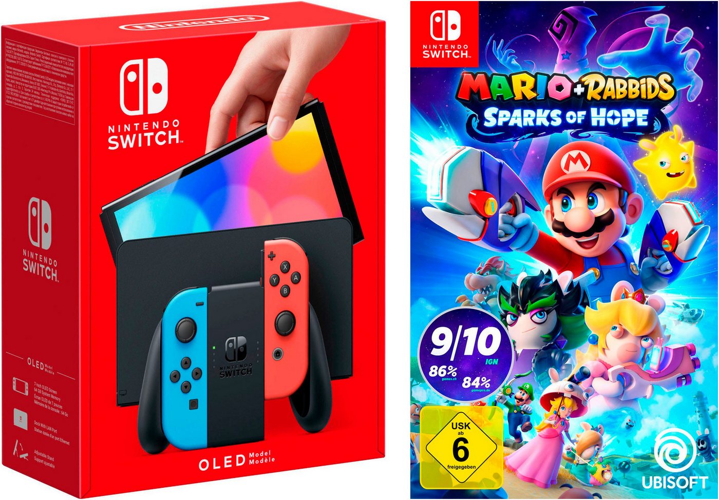 Nintendo Switch OLED + Mario + Rabbids: Sparks of Hope von Nintendo Switch