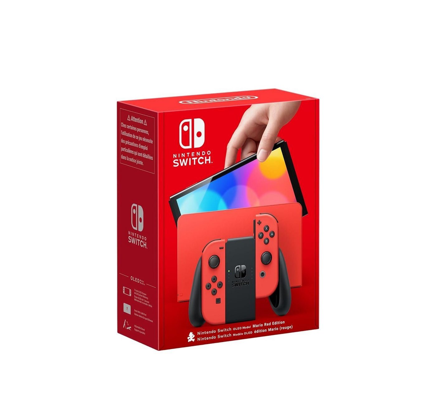 Nintendo Switch OLED-Modell, Rot, Mario-Edition, Spielkonsole Videospielkonsole, Gaming Konsolen Spielkonsole mit Spiele Spielkonsolen für Unterwegs von Nintendo Switch