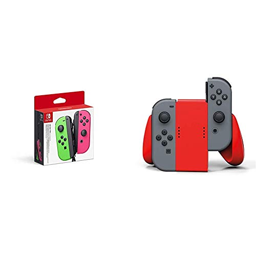 Joy-Con 2er-Set Neon-Gr√ºn/Neon-Pink & Nintendo Switch Grip Komfort f√ºr Joy Con|rot|lizenziert|PowerA [ ] von Nintendo