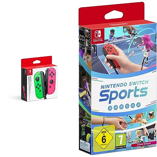 Joy-Con 2er-Set Neon-Grün/Neon-Pink + Nintendo Switch Sports (inkl. Beingurt) - [Nintendo Switch] von Nintendo