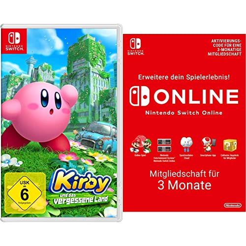 Kirby und das vergessene Land - [Nintendo Switch] + Switch Online Mitgliedschaft - 3 Monate (Switch Download Code) von Nintendo
