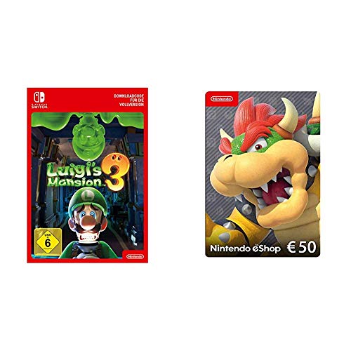 Luigi's Mansion 3 | Nintendo Switch - Download Code & Nintendo eShop Card | 50 EUR Guthaben | Download Code von Nintendo
