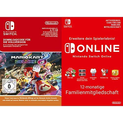 Mario Kart 8 Deluxe [Switch Download Code] + Switch Online 12 Monate Familie [Download Code] von Nintendo