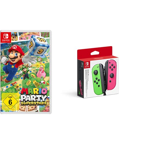Mario Party Superstars [Nintendo Switch] + Joy-Con 2er-Set Neon-Grün/Neon-Pink von Nintendo