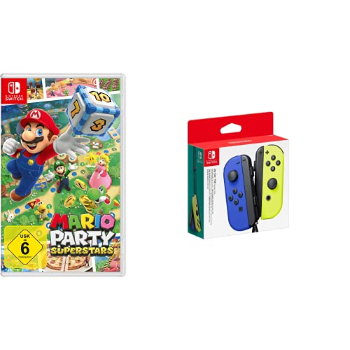 Mario Party Superstars [Nintendo Switch] + Nintendo Joy-Con 2er-Set, Blau/Neon-Gelb von Nintendo