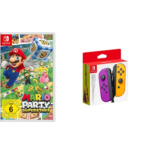 Mario Party Superstars [Nintendo Switch] + Nintendo Joy-Con 2er-Set, Neon-Lila/Neon-Orange von Nintendo