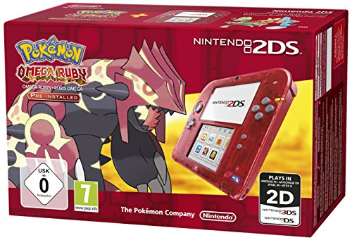 Nintendo 2DS (Transparent Rot) inkl. Pokemon Omega Rubin von Nintendo