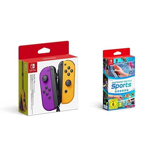 Nintendo Joy-Con 2er-Set, Neon-Lila/Neon-Orange + Nintendo Switch Sports (inkl. Beingurt) - [Nintendo Switch] von Nintendo