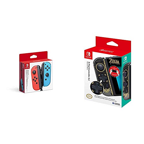 Nintendo Joy-Con 2er-Set Neon-Rot/Neon-Blau & Steuerkreuz-Controller Zelda [ ] von Nintendo