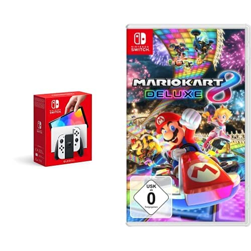 Nintendo Mario Kart 8 Deluxe + Konsole (OLED-Modell) Weiß von Nintendo