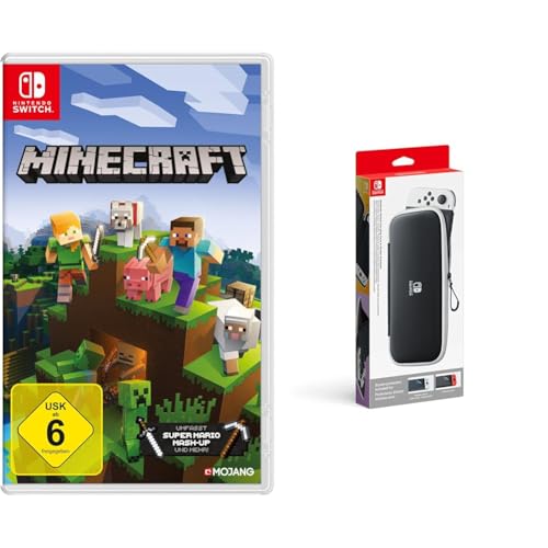 Nintendo Minecraft - [Nintendo Switch] & Switch-Tasche & -Schutzfolie - Schwarz/Weiß von Nintendo