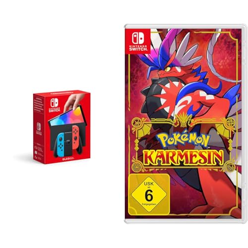 Nintendo Switch (OLED-Modell) Neon-Rot/Neon-Blau + Pokémon Karmesin - [Nintendo Switch] von Nintendo