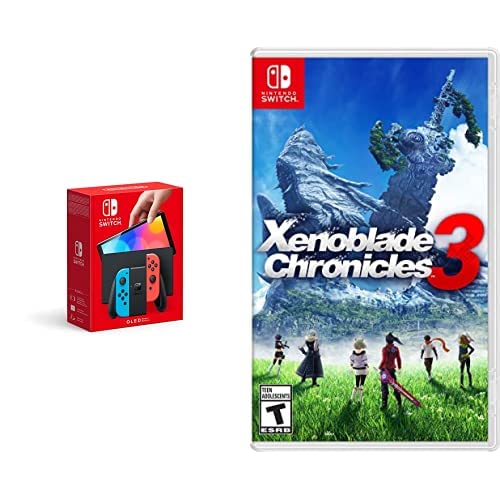 Nintendo Switch (OLED-Modell) Neon-Rot/Neon-Blau + Xenoblade Chronicles 3 - [Nintendo Switch] von Nintendo
