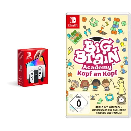 Nintendo Switch (OLED-Modell) Weiss + Big Brain Academy: Kopf an Kopf - [Nintendo Switch] von Nintendo