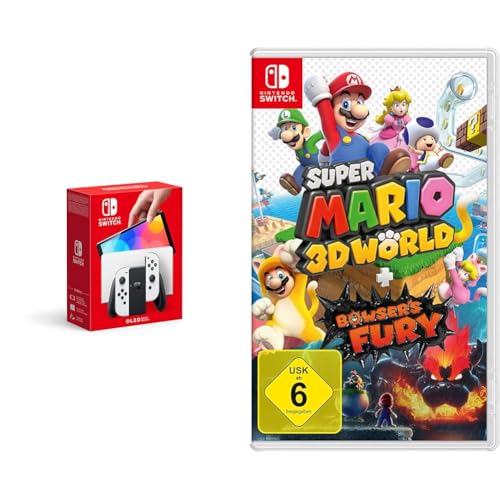 Nintendo Switch (OLED-Modell) Weiss + Super Mario 3D World + Bowser's Fury - [Nintendo Switch] von Nintendo