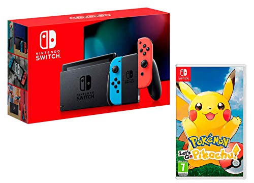 Nintendo Switch 32Gb Neon-Rot/Neon-Blau + Pokémon: Let´s Go, Pikachu! von Nintendo