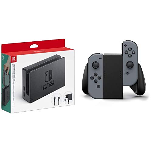 Nintendo Switch Dock Set & PowerA Switch Joy-Con Comfort Grip (Schwarz) von Nintendo