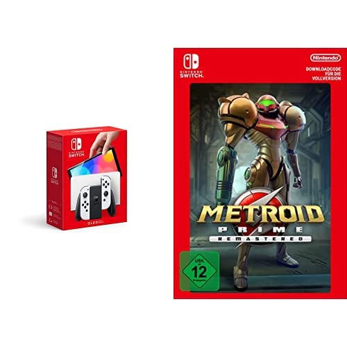 Nintendo Switch-Konsole (OLED-Modell) Weiß + Metroid Prime Remastered Standard | Nintendo Switch - DLC von Nintendo