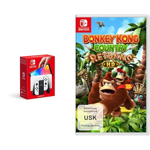 Nintendo Switch-Konsole (OLED-Modell) Weiß & Donkey Kong Country Returns HD von Nintendo
