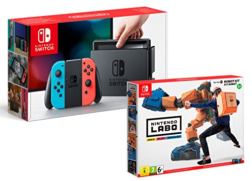 Nintendo Switch Konsole 32Gb Neon-Rot/Neon-Blau + Nintendo Labo Robo-Set (Toy-Con 02) von Nintendo