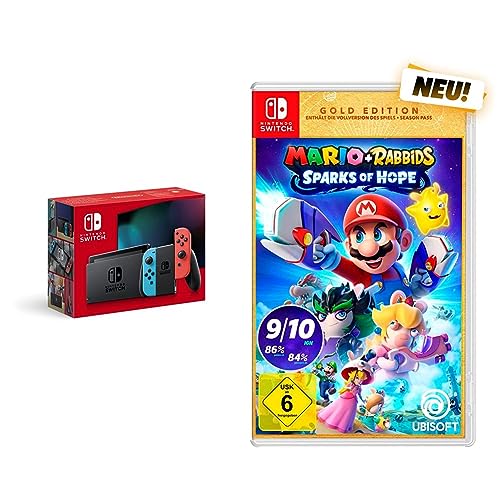Nintendo Switch Konsole - Neon-Rot/Neon-Blau + Mario + Rabbids Sparks of Hope Gold - [Nintendo Switch] von Nintendo