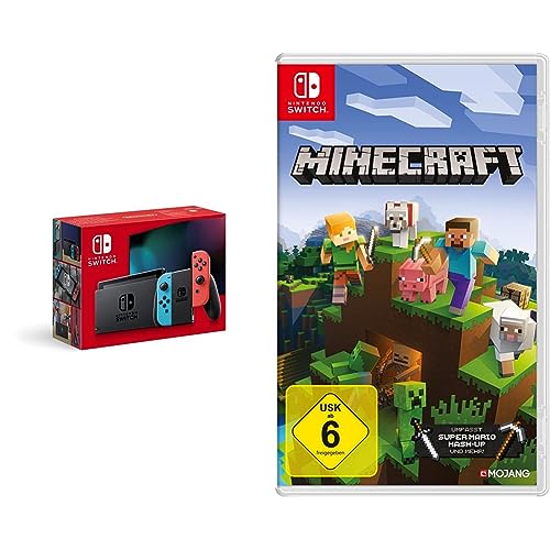 Nintendo Switch Konsole - Neon-Rot/Neon-Blau + Minecraft: Nintendo Switch Edition von Nintendo