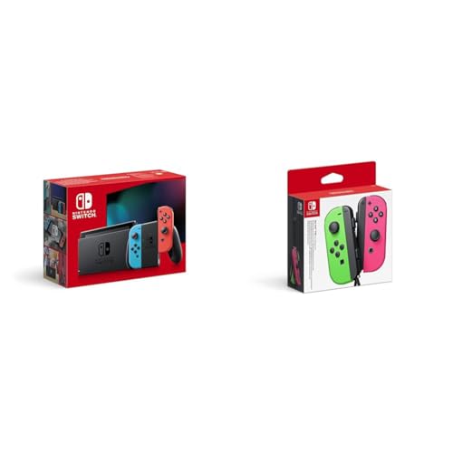 Nintendo Switch-Konsole Neon-Rot/Neon-Blau & er-Set Neon-Grün/Neon-Pink von Nintendo