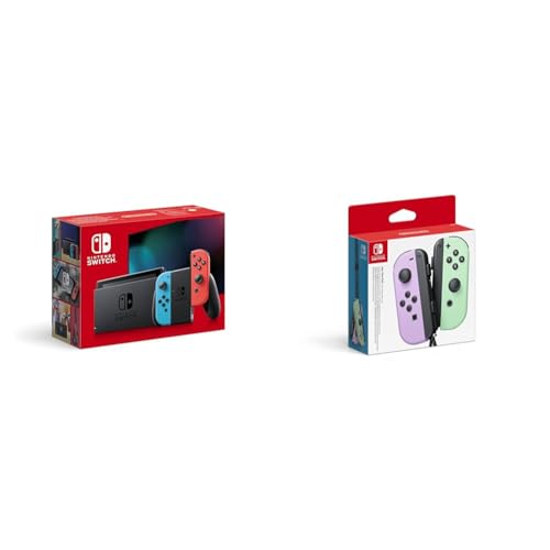 Nintendo Switch-Konsole Neon-Rot/Neon-Blau & er-Set Pastell-Lila/Pastell-Grün von Nintendo