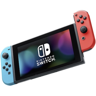 Nintendo Switch Konsole mit verbesserter Akkuleistung rot blau von Nintendo