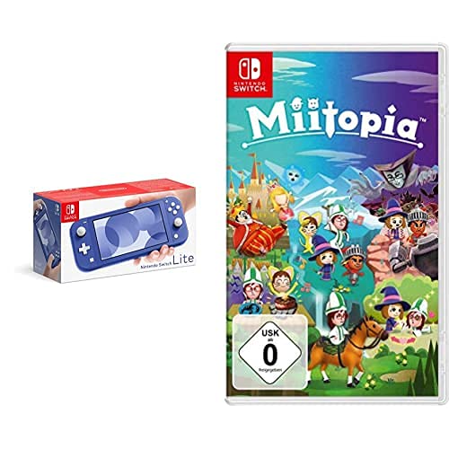 Nintendo Switch Lite, Standard, Blau + Miitopia von Nintendo
