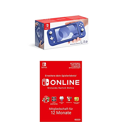 Nintendo Switch Lite, Standard, Blau Switch Online Mitgliedschaft - 12 Monate (Switch Download Code) von Nintendo