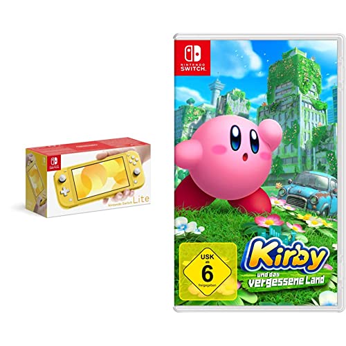 Nintendo Switch Lite, Standard, Gelb + Kirby und das vergessene Land - [Nintendo Switch] von Nintendo