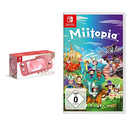 Nintendo Switch Lite, Standard, Koralle + Miitopia von Nintendo