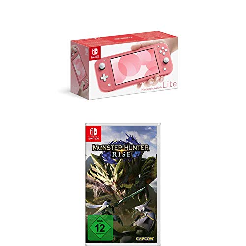 Nintendo Switch Lite, Standard, Koralle + Monster Hunter Rise von Nintendo