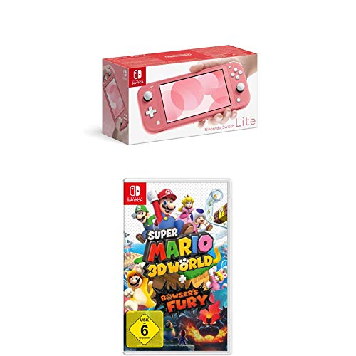 Nintendo Switch Lite, Standard, Koralle + Super Mario 3D World - Bowser's Fury von Nintendo