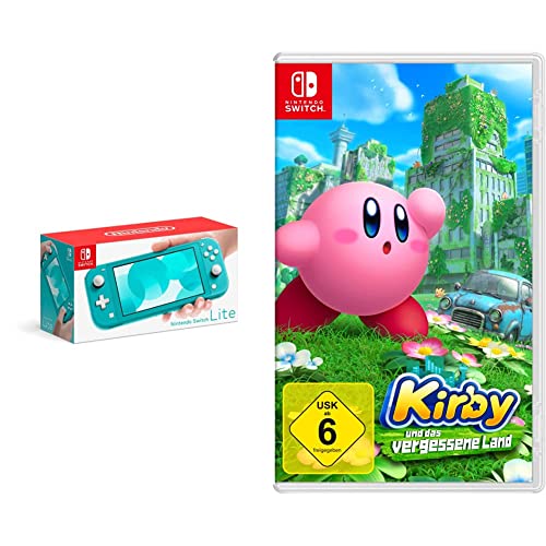 Nintendo Switch Lite, Standard, Türkis-Blau + Kirby und das vergessene Land - [Nintendo Switch] von Nintendo