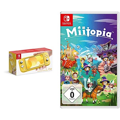 Nintendo Switch Lite, Standard, gelb + Miitopia von Nintendo