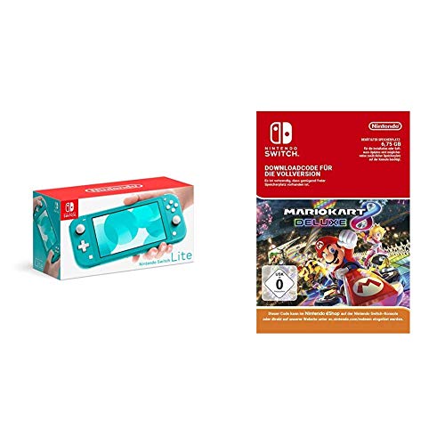 Nintendo Switch Lite, Standard, t√ºrkis-blau & Mario Kart 8 Deluxe [Switch Download Code] von Nintendo