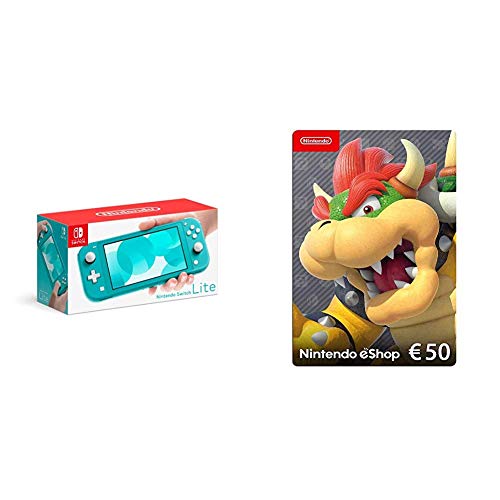Nintendo Switch Lite, Standard, t√ºrkis-blau & Nintendo eShop Card | 50 EUR Guthaben | Download Code von Nintendo