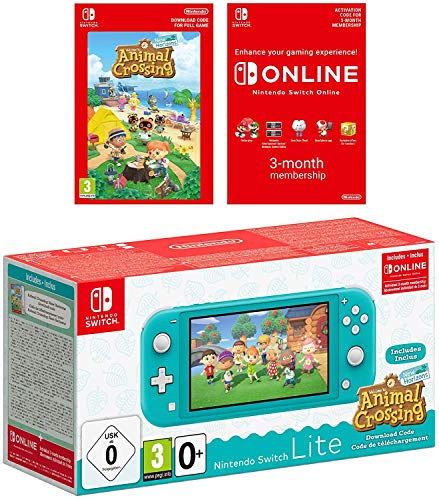 Nintendo Switch Lite (Turquoise) Animal Crossing New Horizons + NSO 3 months von Nintendo